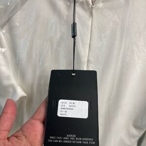 Misguided long sleeve plunge white dress size 6.